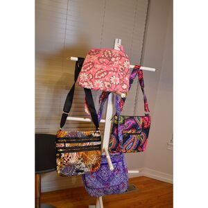 Vera Bradley Crossbody & Shoulder Bag Lot – Set of 4 – Colorful Quilted Patterns